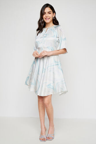 Multi Color Abstract Curved Dress, Multi Color, image 3